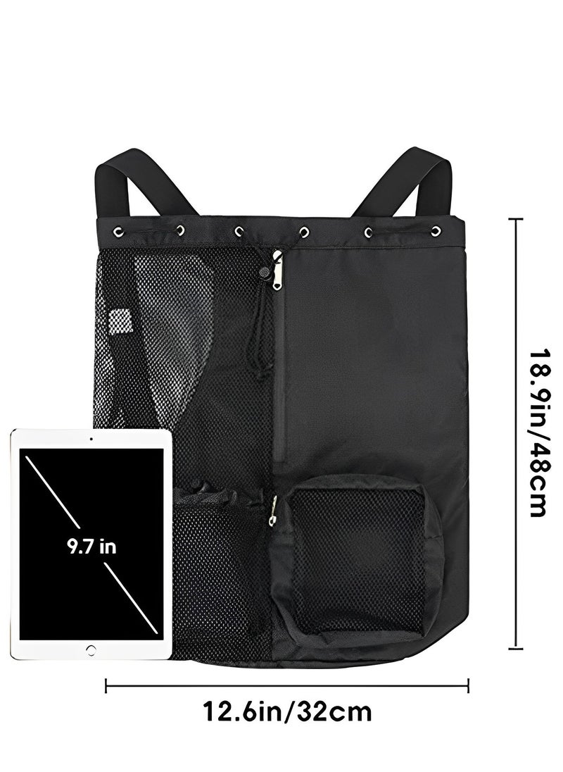 Skycare Swim Bag Mesh Drawstring Backpack With Wet Pocket Beach Backpack For Swimming, Gym, And Workout Gear  - Image 3
