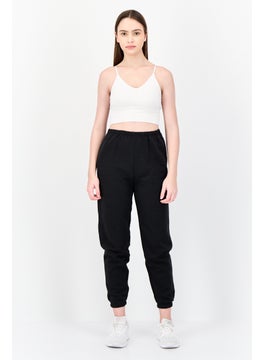 Reebok Women Sportswear Fit Drawstring Outdoor Sweatpants, Black  - Image 3