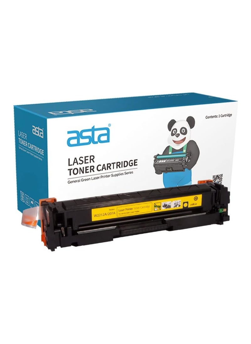 Asta - ASTA M283fdw Toner Cartridge 207A W2212A Compatible For HP Color Laser jet Pro M255dw MFP M282nw M283fdn Printer 2212A 207 (W2212A/207A (WITH CHIP) (Yellow)) - Image 1