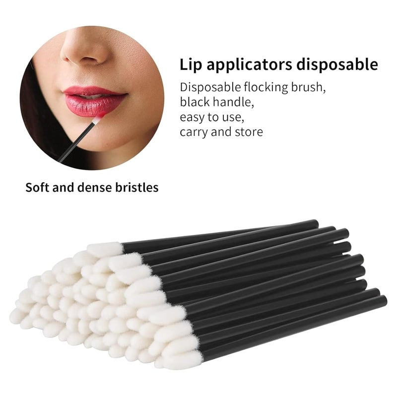 Lint-Free Disposable Lip Brushes - 500 Flocked Applicators for Smooth Lipstick and Gloss Application - Image 2