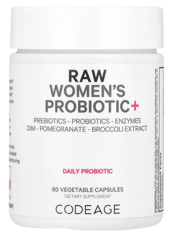 Codeage RAW Women's Probiotic+ 60 Vegetable Capsules