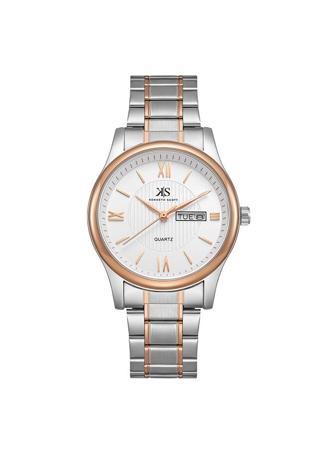 KENNETH SCOTT Men's Stainless Steel Analog Watch K23029-KBKW - 38 mm  - Image 1