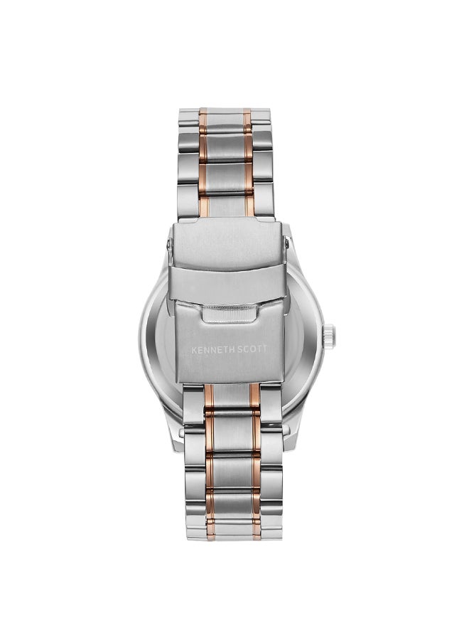 KENNETH SCOTT Men's Stainless Steel Analog Watch K23029-KBKW - 38 mm  - Image 3
