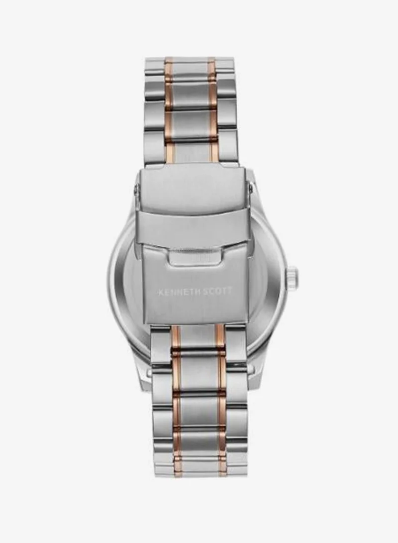 Kenneth Scott White Men's Stainless Steel Analog Watch K23029-KBKW - 38 mm for Men | Best Price UAE