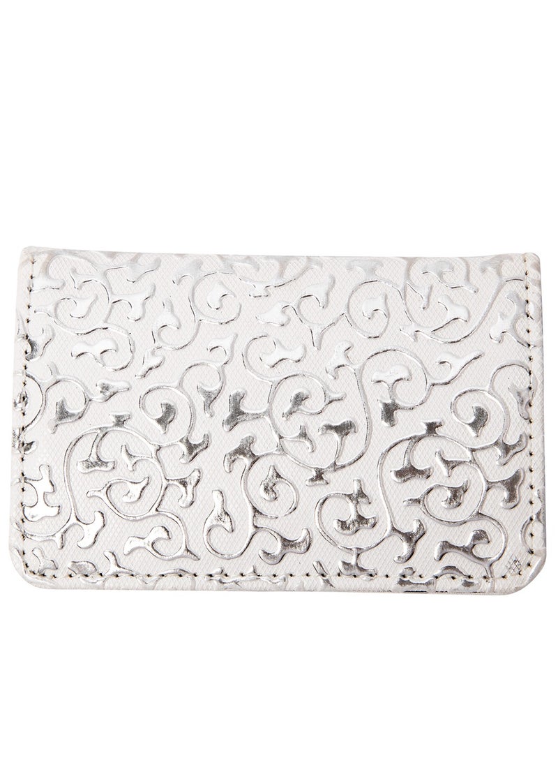 Biggdesign Biggdesign White Leather Cover Business Card Holder  - Image 1