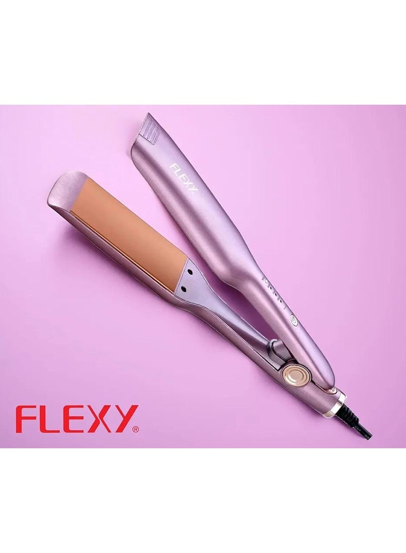 فليكسي مكواة فرد الشعر FLEXY FHS233ST Keratina Pro مع علاج جوز الهند وعصا تجعيد الشعر العصرية - جودة صالون التجميل في المنزل - Image 2