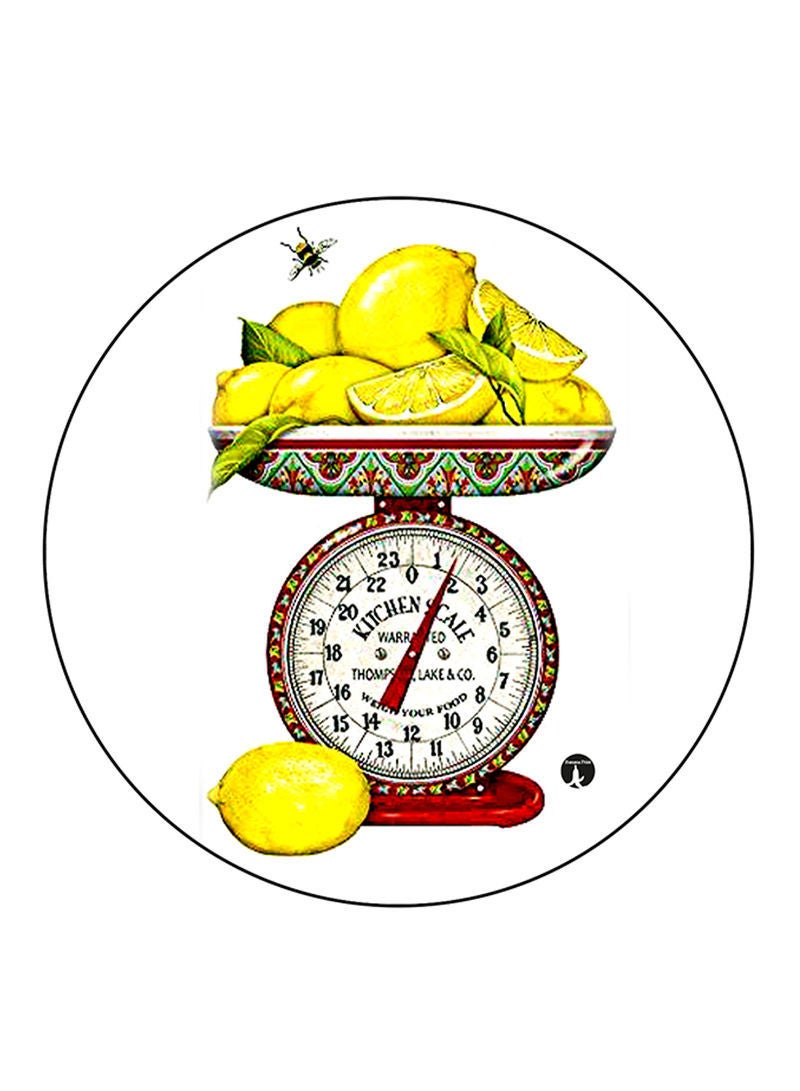 RKN Lemons Printed Fridge Magnet  Round  Multicolour - Image 2