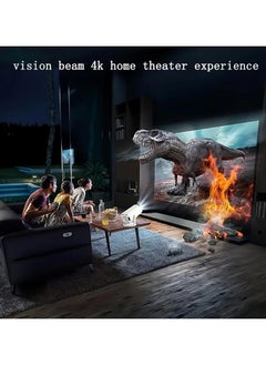 ABJ HY 300 Pro Ultra-Bright 4K Mini Projector – Portable with 200 ANSI Lumens, 2.4/5G WiFi, Bluetooth 5.0, Auto Keystone Correction – Up to 150'' Screen, 180° Flip, Android 11.0, Modern Round Design, HDMI & USB Compatible with iOS, Android, Laptops, TV Sticks, PS5, and Many More Devices.  - Image 4