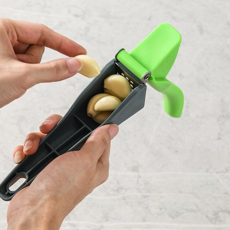 Garlic Crusher, Manual Garlic Press with Detachable Design and Anti-Slip Handle, Stainless Steel Garlic Chopper and Mincer for Easy Meal Preparation, Kitchen Tool for Home Cooking - Image 3