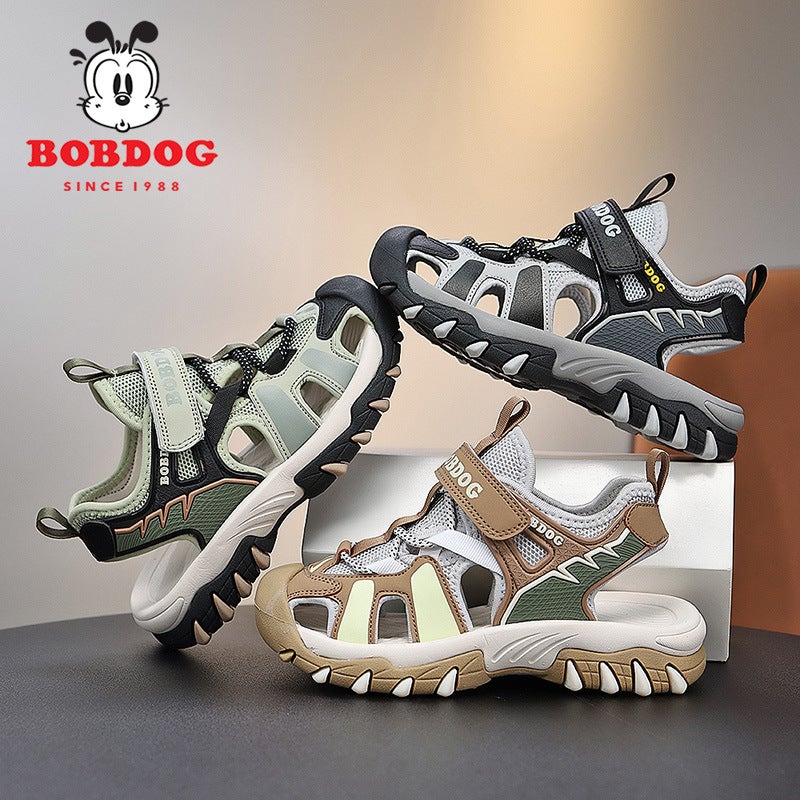 Babudou Children'S Sandals 2025 Summer Baotou Anti-Slip Sports Boys' Beach Shoes Medium And Large Children'S Toe Protective Sandals - Image 2