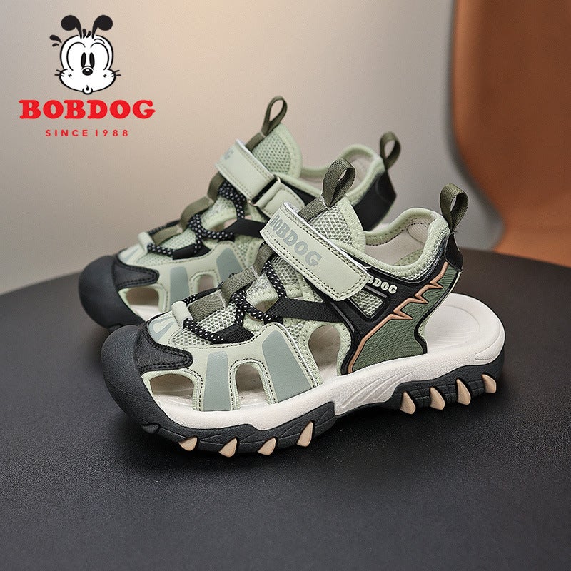 Babudou Children'S Sandals 2025 Summer Baotou Anti-Slip Sports Boys' Beach Shoes Medium And Large Children'S Toe Protective Sandals - Image 3