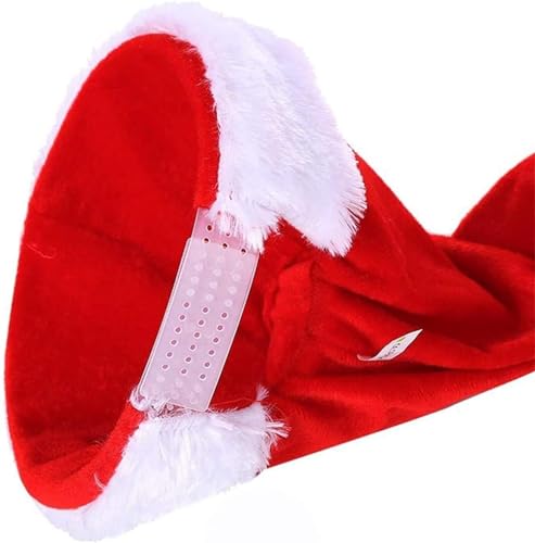 SZTLKHH Singing and Dancing Electric Christmas Santa Hat for Adults Swing Musical Funny Hat Plush Velvet Cap in Traditional Red White Party Hat for Christmas New Year Party Supplies Xmas - Image 5