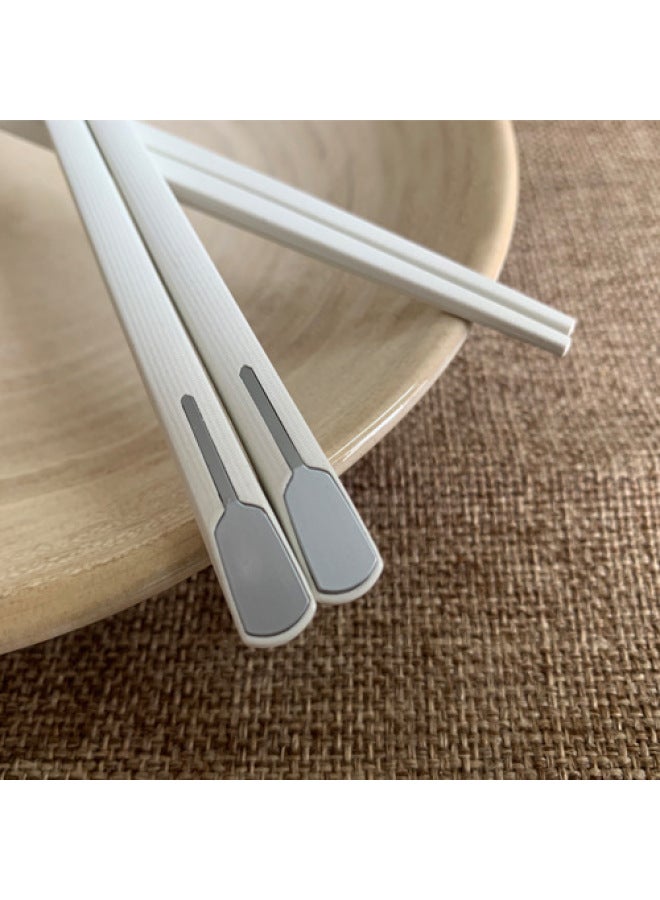 Chuangjian Source Factory Household Public Chopsticks Personalized Japanese Style Hotel Tableware Frosted Sushi Pointed Chopsticks-Color:White Short Silver Tadpole  - Image 1