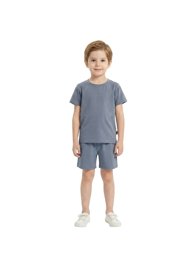 بيداني Boys Lounge Set T-Shirt & Shorts -Grey