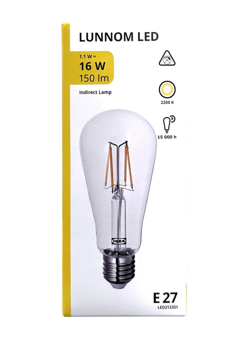 LUNNOM LED Bulb, Warm yellow light., E27, 1.1w, 150Lumen, Last Up To 15000H - Image 1