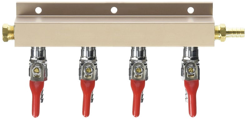 Bev Rite CPG224 Air Distributor 5/16", CO2 Manifold - 4 Way - Image 1
