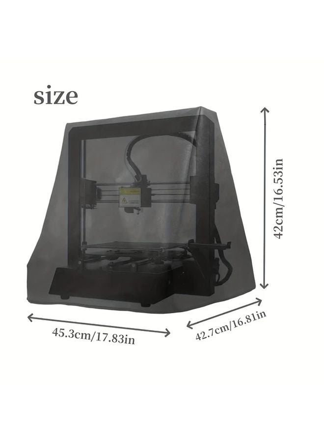 Black 3D Printer Dust Cover Portable Scratch Resistant Protective Cover for Most Models - Image 3