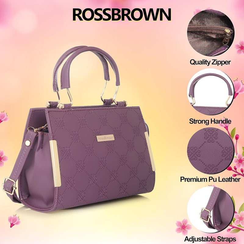 ROSS BROWN Synthetic Leather Women Satchel Bag | Ladies Purse Handbag | Women bags -Mini - Image 3