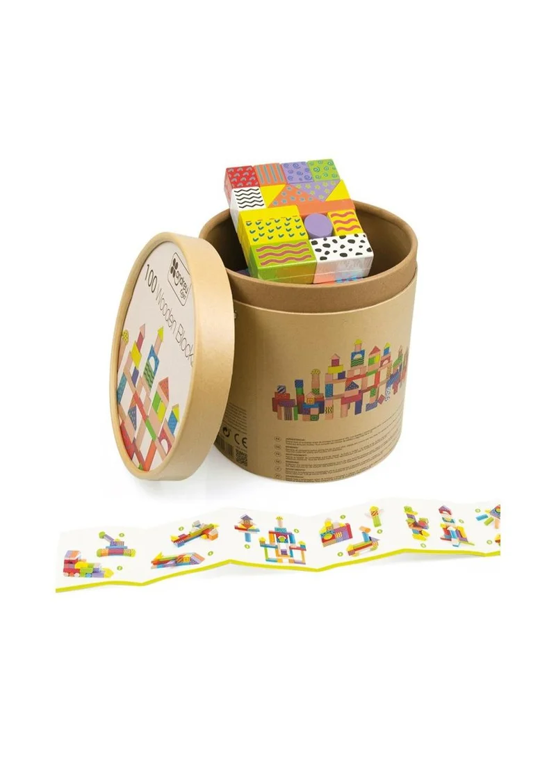 andreu Toys 100 Wooden Blocks