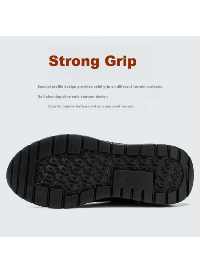 Old housekeeper Housekeeper Men'S Steel Toe Anti-Smashing Anti-Stab Lightweight Comfortable Wear-Resistant Work Safety Shoes Sports Style 39 - Image 5
