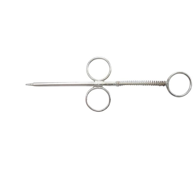 Kshama Stainless Steel Teat Tumour Extractor | Durable Polyps Remover 3 Ring with Spring Tool | Rust Proof Reusable Veterinary Opening Surgical Instrument for Cow, Cattle and Livestock Use (Silver) - Image 2
