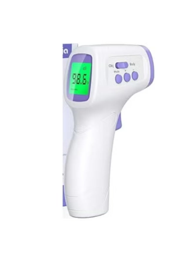 ترمومتر رقمي 3 في 1 بالأشعة تحت الحمراء - قياس الجبهة بدون تلامس للبالغين والأطفال - منبه للحمى ووظيفة ذاكرة - نتائج دقيقة وشاشة LCD واضحة - Image 1