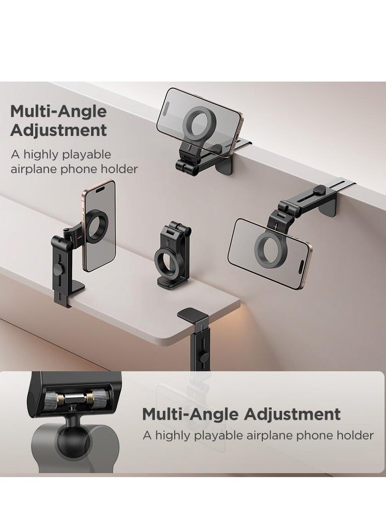 ELTRAZONE Magnetic Airplane Phone Holder – Travel Essentials, 360° Rotatable, Hands-Free Desk & Car Mount for iPhone 16 Pro Max - Image 4