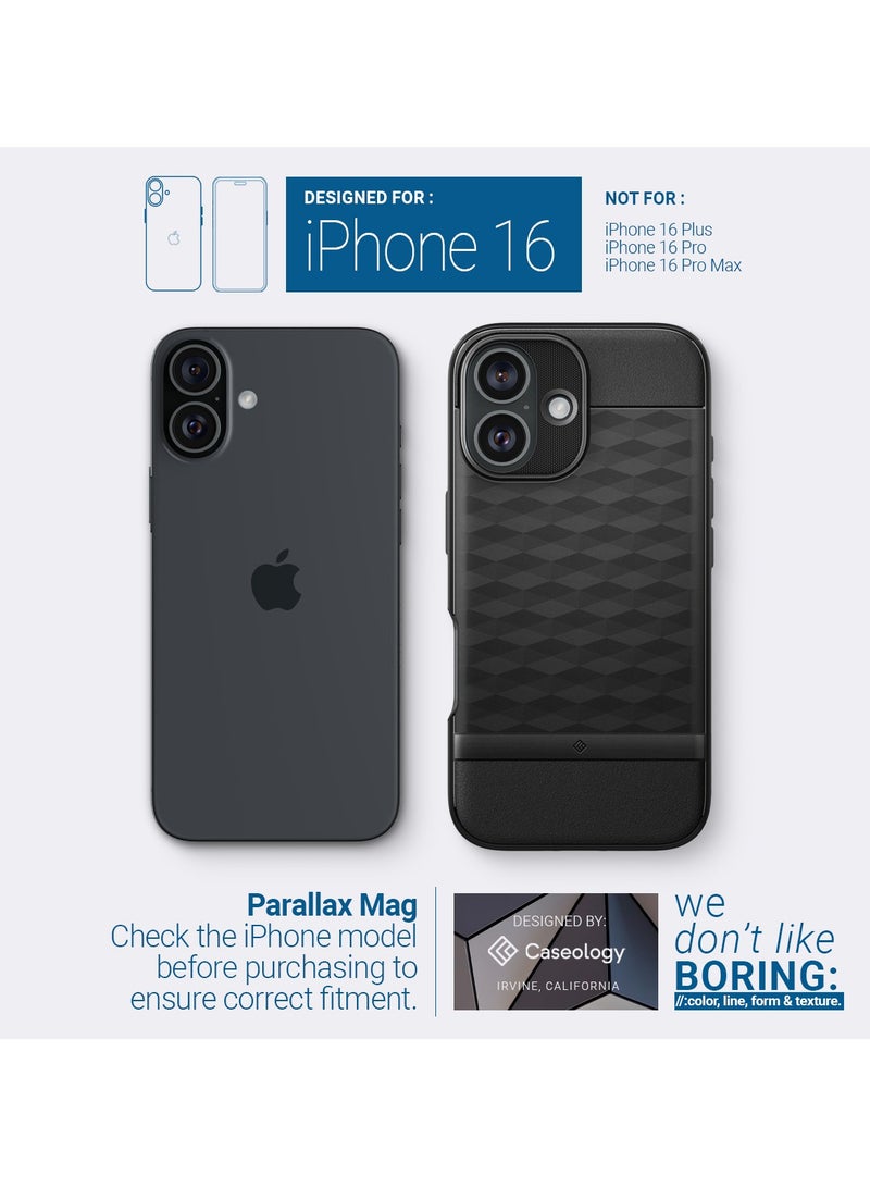 Caseology Parallax Mag for iPhone 16 MagSafe Case Cover Military Grade - Matte Black - Image 2