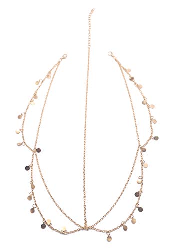 Missgrace HMetal Chain Jewelry Headband Head Hair Band Tassels Pearl - Image 4