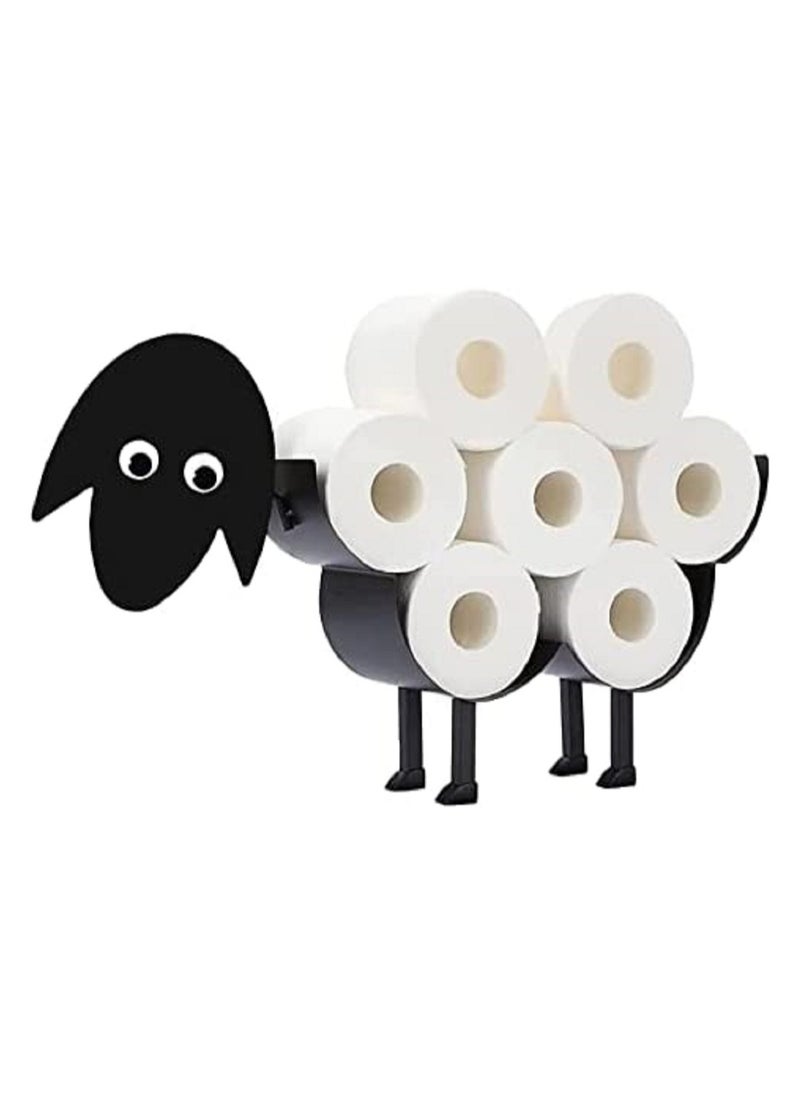 KASTWAVE Sheep Toilet Paper Holder Stand, Funny Cute Animal Decorative Toilet Paper Storage for 8 Rolls,Toliet Paper Organizer Storage, Bathroom Decor Accessories  - Image 1