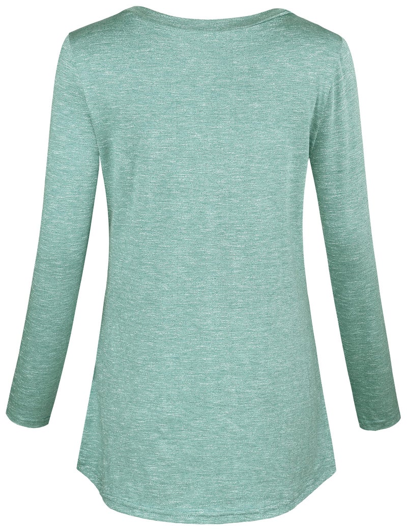 connche Quinee Long Sleeve Shirts for Women,Womens Maternity Tunic Postpartum Outdoor Pregnancy Tops Nursing Clothes Mint Green XL - Image 3