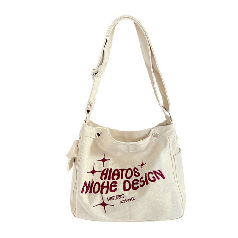 Women's Canvas Crossbody Bucket Bag - Image 5