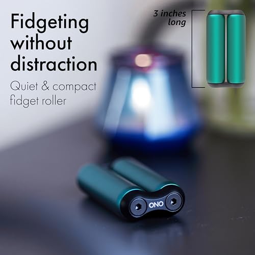 ONO Roller - Handheld Fidget Toy for Adults | Help Relieve Stress, Anxiety, Tension | Promotes Focus, Clarity | Compact, Portable Design (Junior Size/Aluminum, Teal) - Image 4