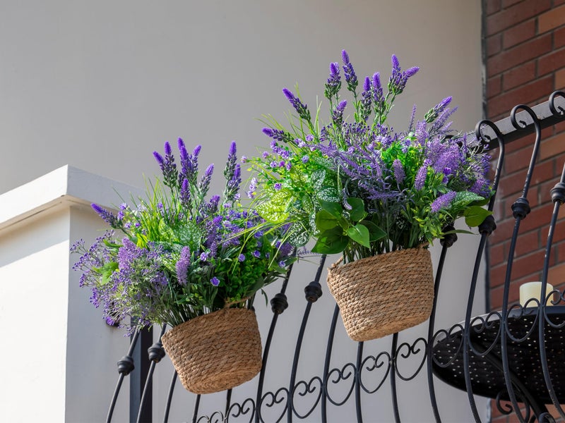 Green Moon 20 Bundles Artificial Lavender Plants Outdoor Fake Outdoor Plants UV Resistant for Home Planter Garden Patio Yard Decor - Image 3