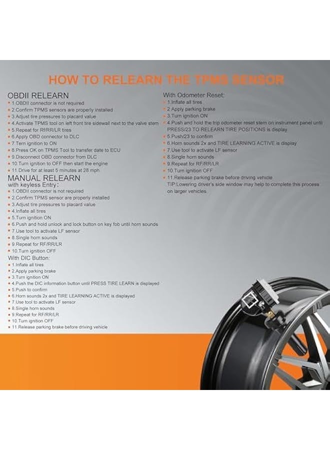 توبليو حساس TPMS لجهاز GM - حساس ضغط الإطارات 315 ميجاهرتز، متوافق مع بويك كاديلاك شيفروليه جي إم سي بونتياك - بديلاً عن #13598771، 13598772، 13586335 - Image 5