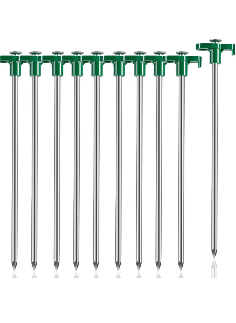 Excefore Tent Stakes, 10 Pcs Heavy Duty Tent Stakes Pegs, Outdoor Camping Windproof Professional Ground Stakes, Metal Tent Pegs for All Kinds of Ground, Specially Designed for Tent Canopies - Image 1