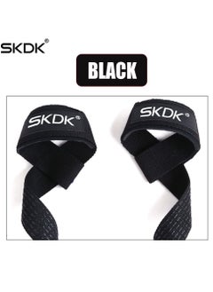 SKDK Non-Slip Silicone Lifting Straps,Cotton Hard Pull Wrist Lifting Straps Grips Band-Deadlift Straps with Cushioned Wrist Padded and Anti-Skid Silicone-for Weightlifting, Bodybuilding, Strength Training  - Image 2