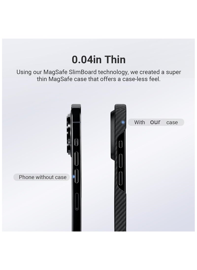 Generic Case for iPhone 16 Pro Max with MagSafe, Slim & Light Minimalist Style Protective Cover, 1500D Aramid Fiber Made, Carbon Fiber Texture, Wave  - Image 3