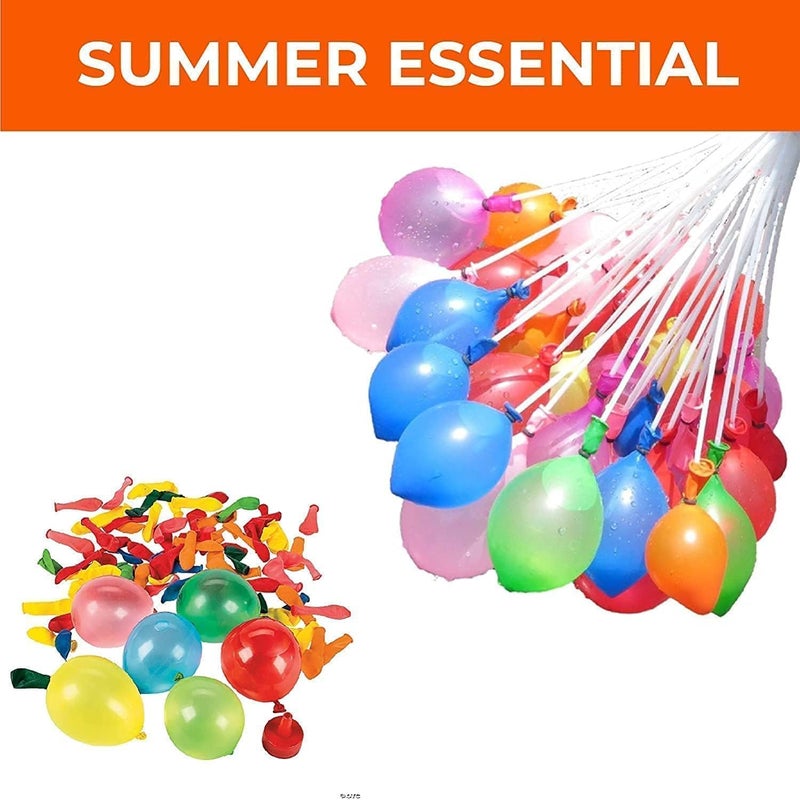 ECVV Water Balloons (111) Pcs Quick Fill Self Sealing Bunch Of Balloons In 3 Refill Kits For Summer Beach Pool Games Water Balloon Bombs Birthday Party Splash Fight, One Size - Image 4