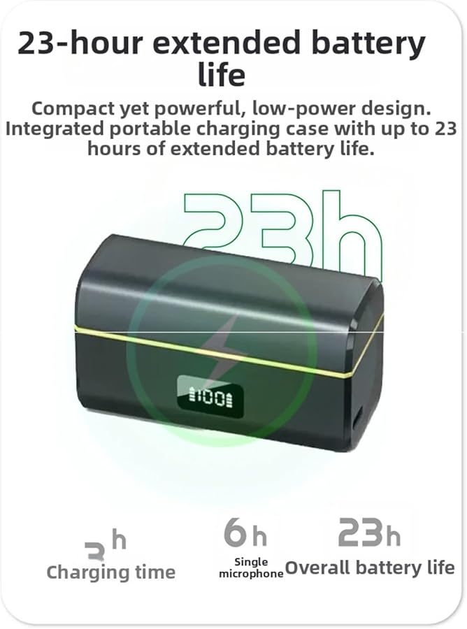 Wireless Microphone For Dji Action 5 Pro 4 3 2 Pocket 3 Osmo 360 Clear Audio Recording - Image 3