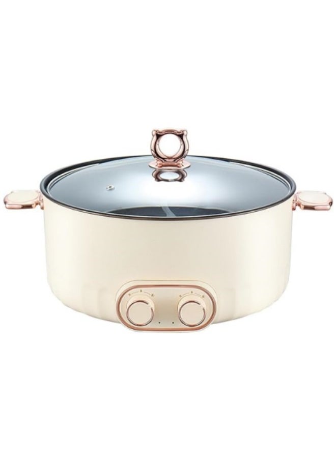 GGEROU - 6L Electric Double Hot Pot with Independent Temperature Control, Non-Stick Electric Cooker Shabu Shabu, Electric Skillet,Frying Pan,Electric Saucepan 2000W - Image 1