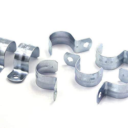 ISPINNER 25pcs 3/4 Inch Zinc Plated Steel EMT Pipe Straps with 1 Hole for EMT Conduit or Pipe Fixing - Image 5
