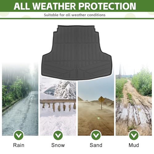 Qyebbk Trunk Mat for 2021-2026 Kia K5 / 2020-2026 Hyundai Sonata Rear Cargo Mat All Weather TPE Protector Trunk Liner Accessories - Image 5