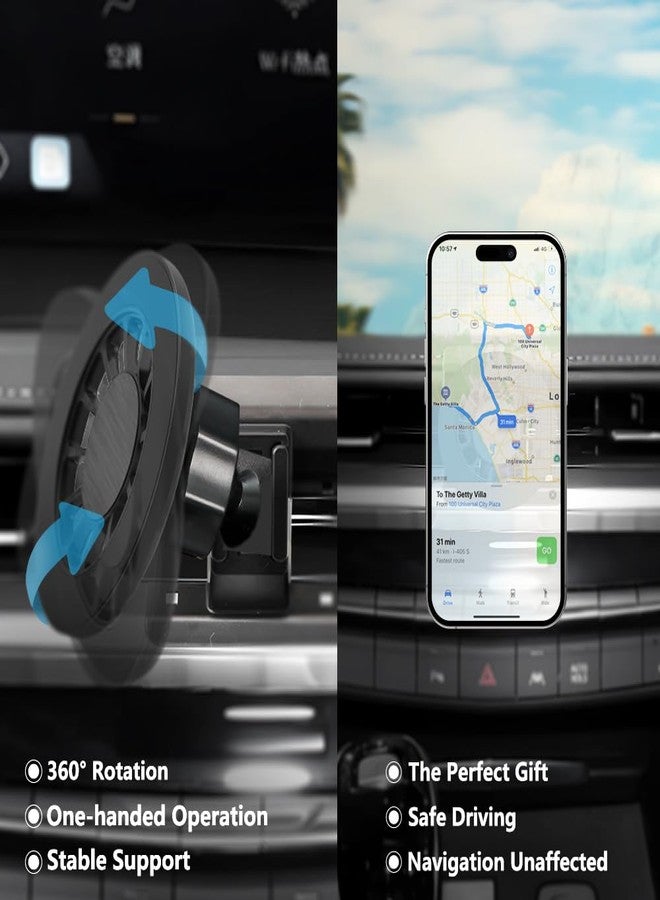 Zchan Car Phone Holder Mount for Cadillac XT4 2024-2025 Car Accessories Car Mount 360°Rotation for Car Phone Holder Magnetic Hands Free Compatible with iPhone Samsung Smartphones - Image 5