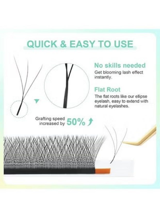 نجراكو تمديدات الرموش العنقود ، تمديد الرموش ثلاثية الأبعاد ، C Curl 7-15mm DIY العنقود الرموش ، خلط ماتي أسود طبيعي زائف منك 16 صفوف - Image 3