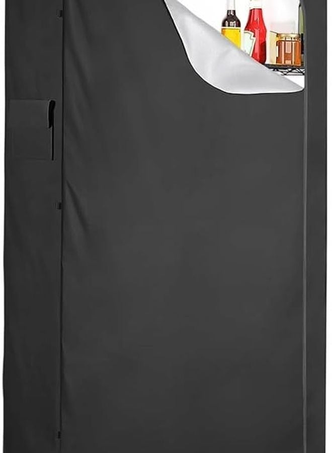 Heavy Duty Dust Proof Water Resistant Shelf Cover For Wire Storage Racks 36x18x72 Inch Black - Image 2