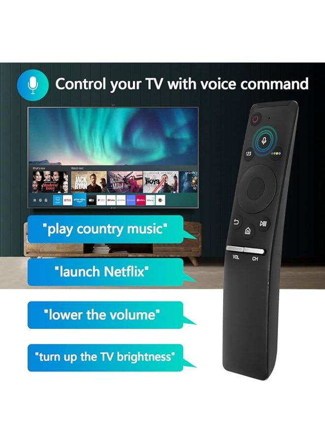 HuHa - BN59-01266A Replacement Voice Remote Control for All Samsung Smart TV RMCSPM1AP1 BN5901266A UN50MU630D UN65MU850D UN43MU630D UN55MU630D UN55MU650D UN55MU700D UN55MU800D QN65Q7FD UN75MU630D UN65MU650D - Image 1