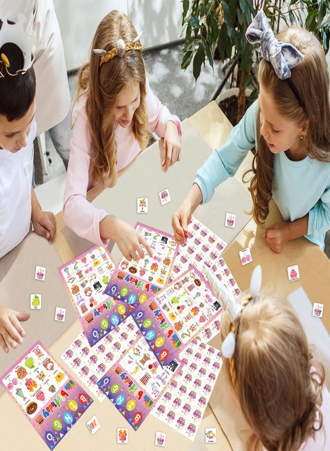 Leezead Birthday Bingo Game, 24 Players Birthday Party Bingo Games Birthday Bingo Cards Happy Birthday Bingo Game Cards for Adults Home School Classroom Activities Family Birthday Party Supplies - Image 3