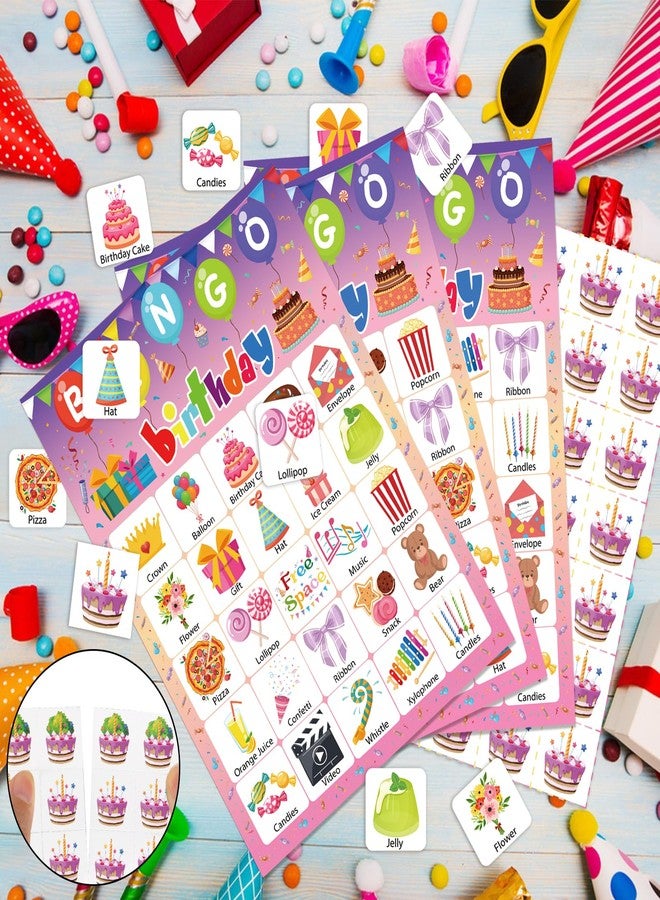 Leezead Birthday Bingo Game, 24 Players Birthday Party Bingo Games Birthday Bingo Cards Happy Birthday Bingo Game Cards for Adults Home School Classroom Activities Family Birthday Party Supplies - Image 5