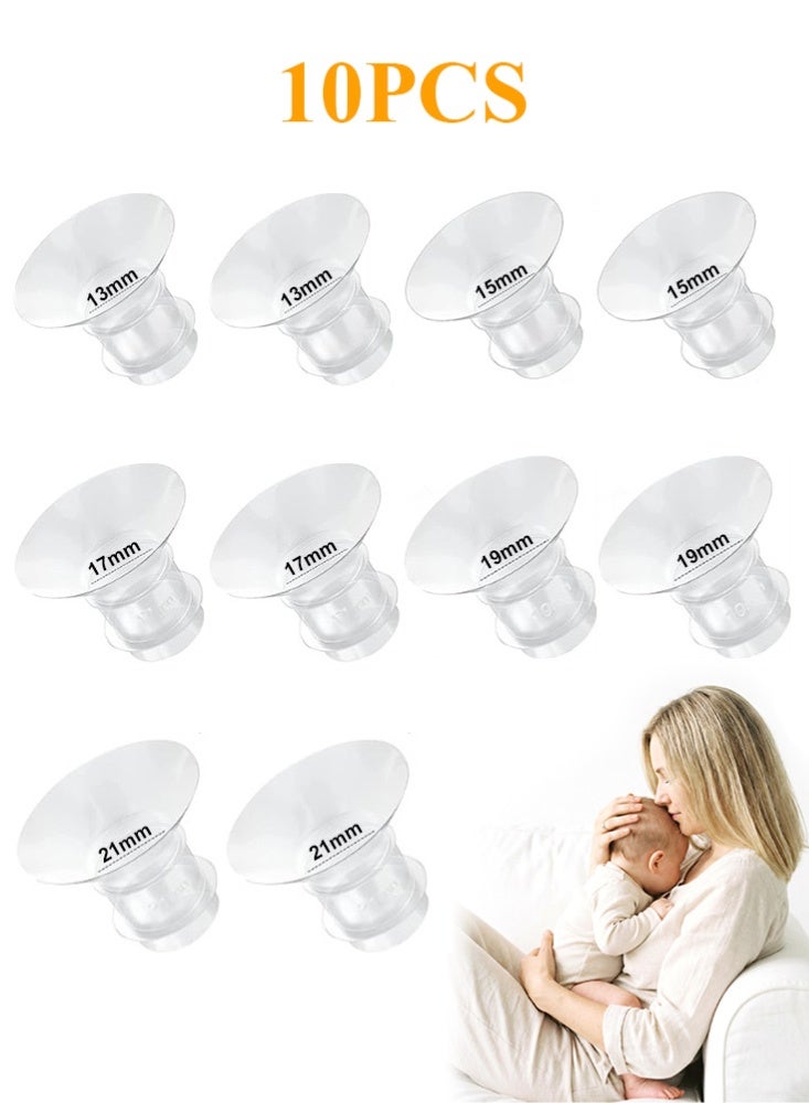 BBMORE 10PCS Breast Pump Inserts 13/15/17/19/21mm for 24mm Shields, Flange Sizing Kit Compatible Compatible with Momcozy/Spectra/Bellababy Wearable Breast Pump ,Flange Pump Breast Pump Flange Breast Pump Accessories Breastfeeding Essential Pumping Kit for Moms - Image 1